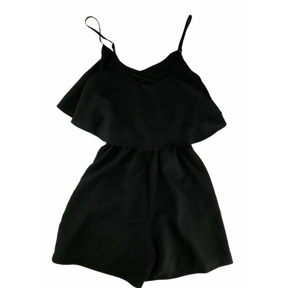 JUNK Brand Size Women's XS Black Romper Shorts - Picture 9 of 9